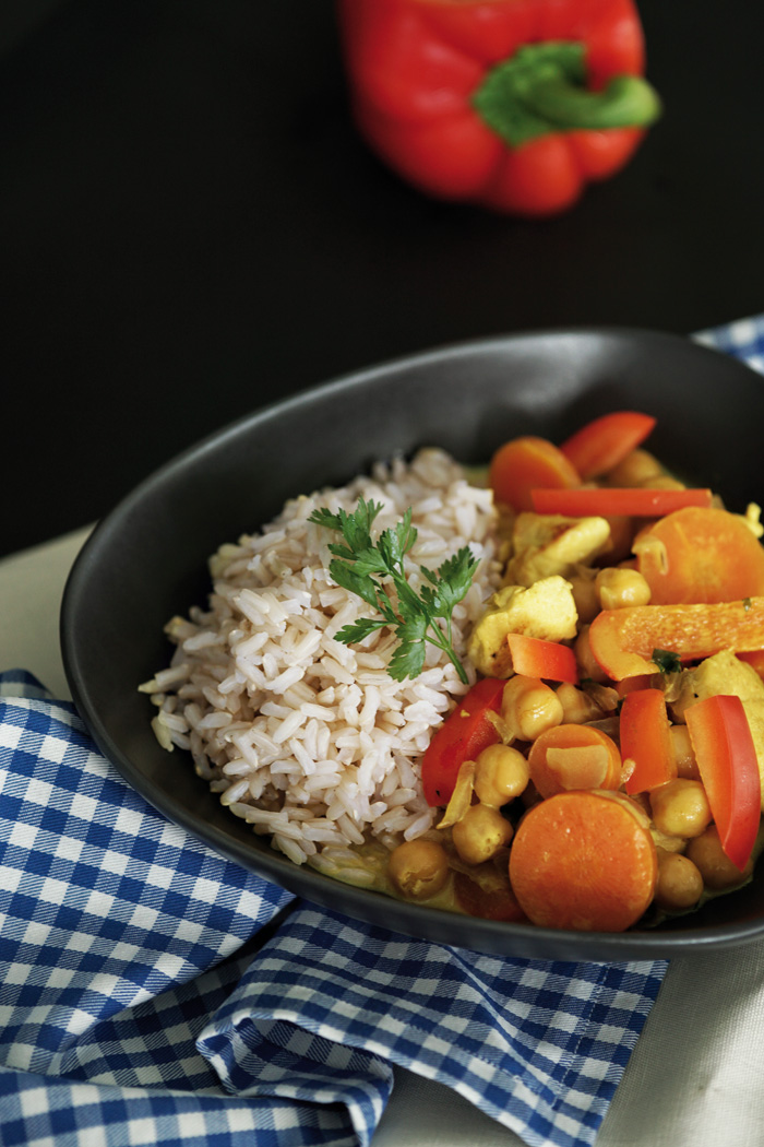 Kokos Curry mit Kichererbsen (veggie oder mit Fleisch) - My Mirror World