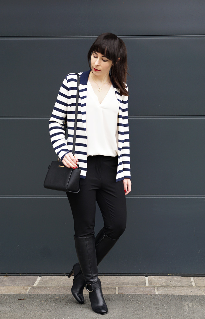 Streifenblazer Office Outfit 1