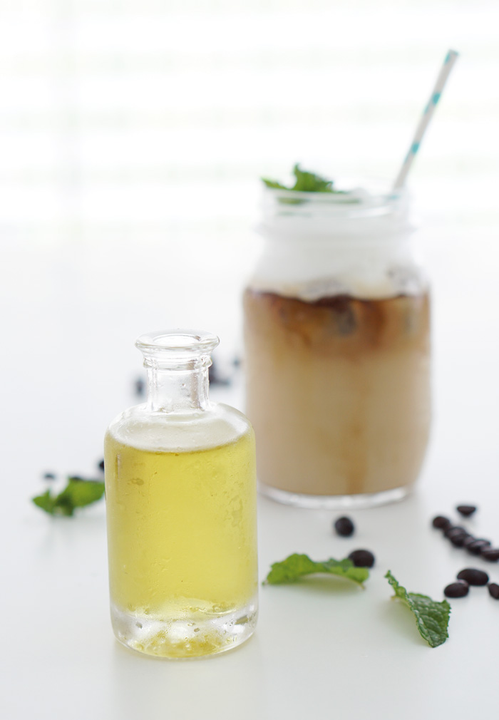 Iced Mint Coffee Eiskaffee mit selbstgemachtem Minzsirup 4