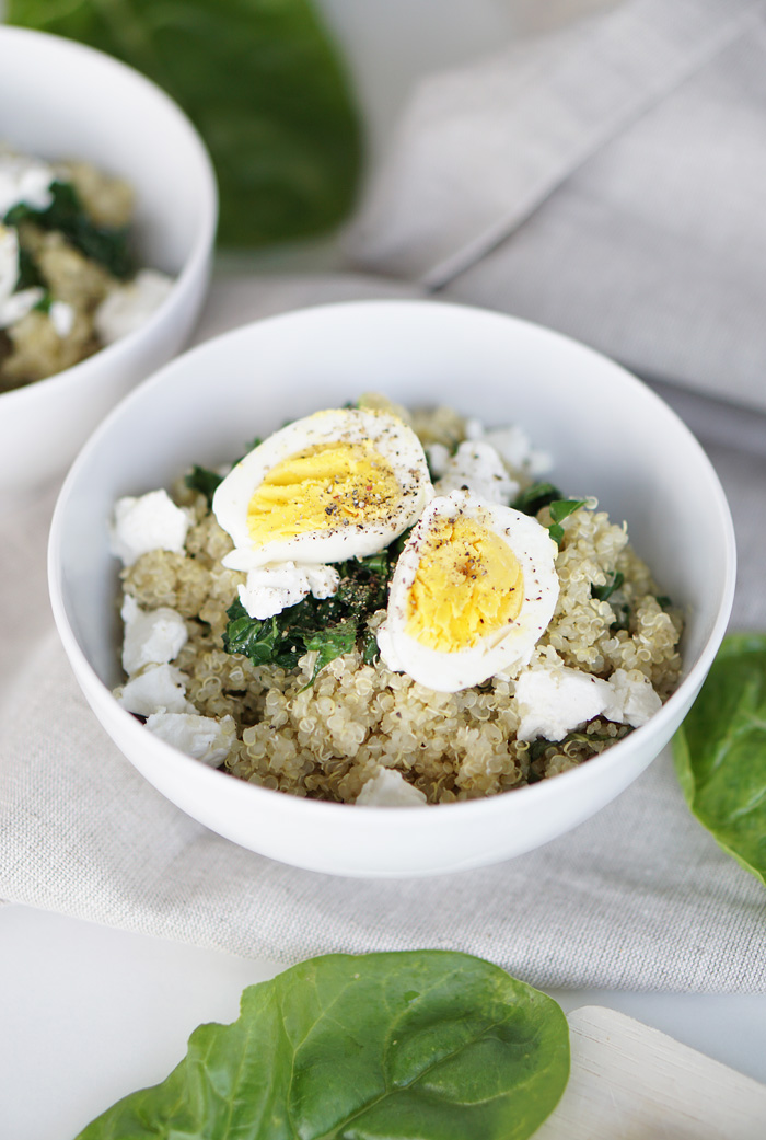 Lunch Bowl Quinoa Bowl Mangold Ziegenkaese Ei Saisonal Kochen 2