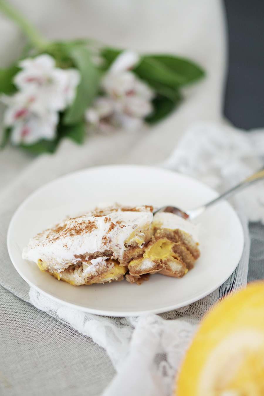 Leichtes Kuerbis Tiramisu mit Joghurt ohne Ei 4