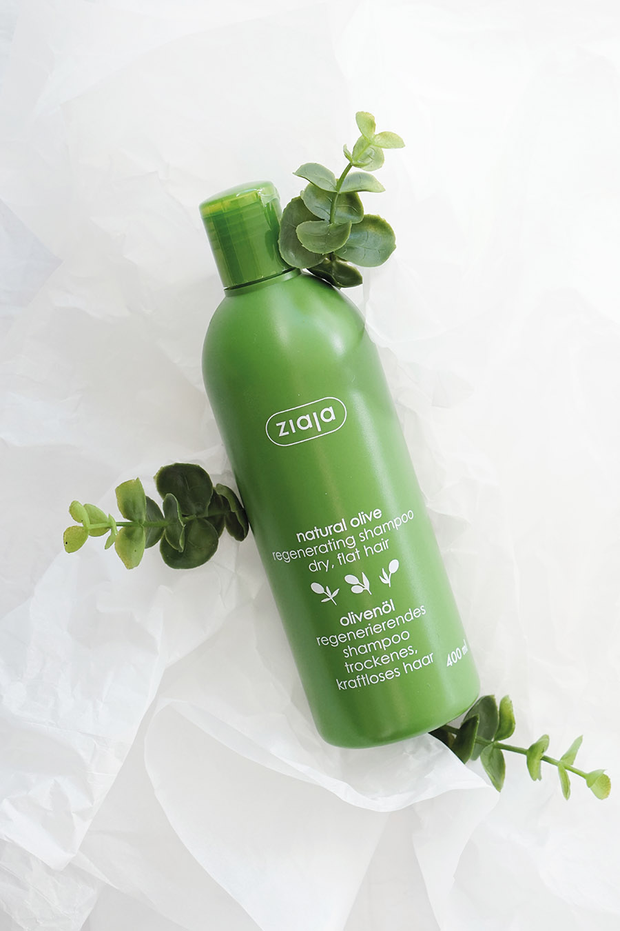 Meine Erfahrung mit dem Ziaja Natural Olive regenerierendes Shampoo für trockenes und kraftloses Haar.