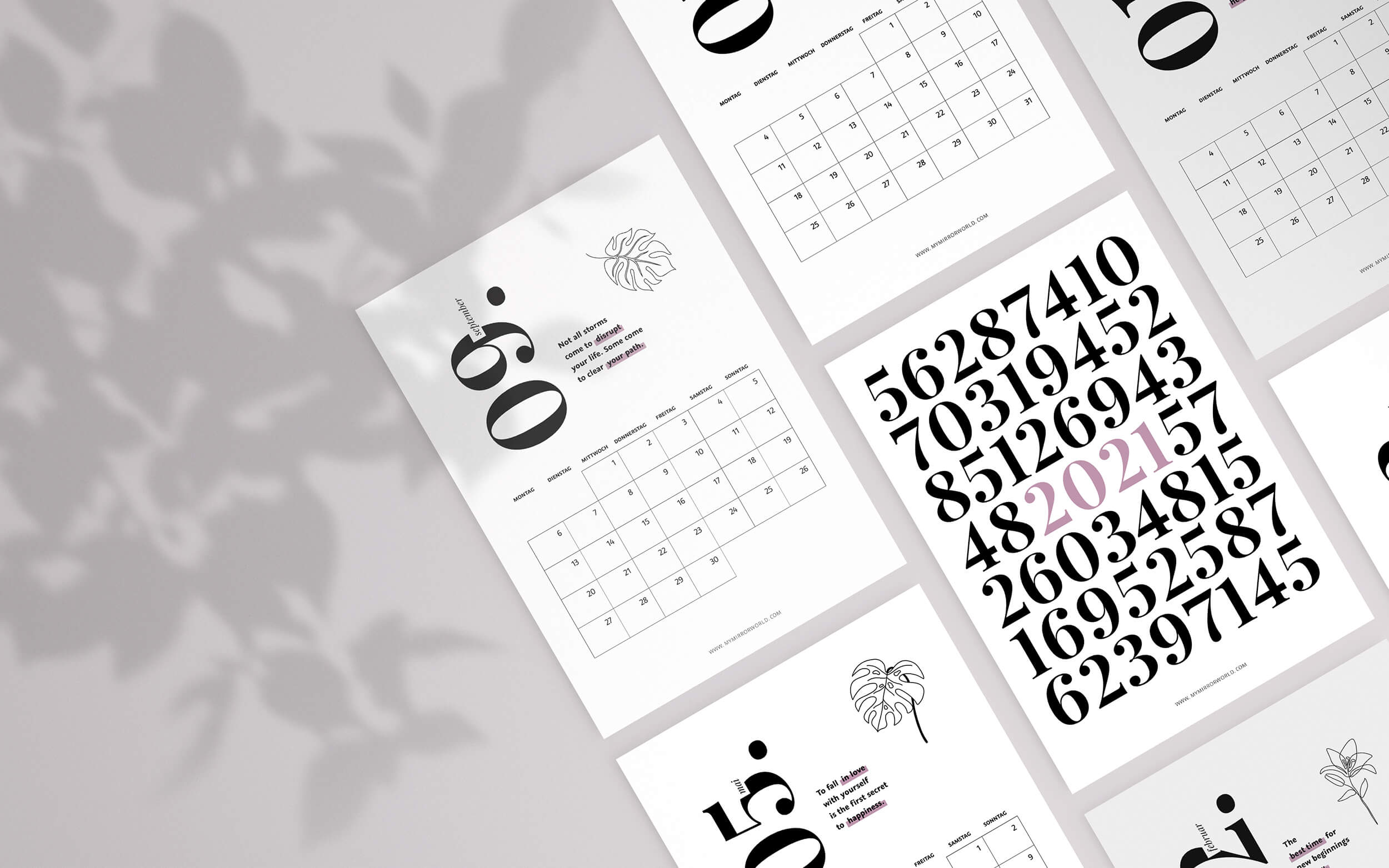 Kalender zum Ausdrucken Kalender 2021 Printable