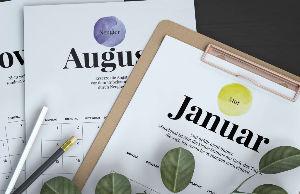 Gratis Kalender zum Ausdrucken für 2022